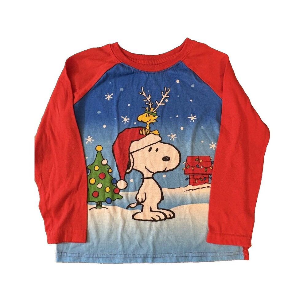 Vintage Peanuts Size 6/7 Christmas Sleep Shirt Flame Resistant Snoopy